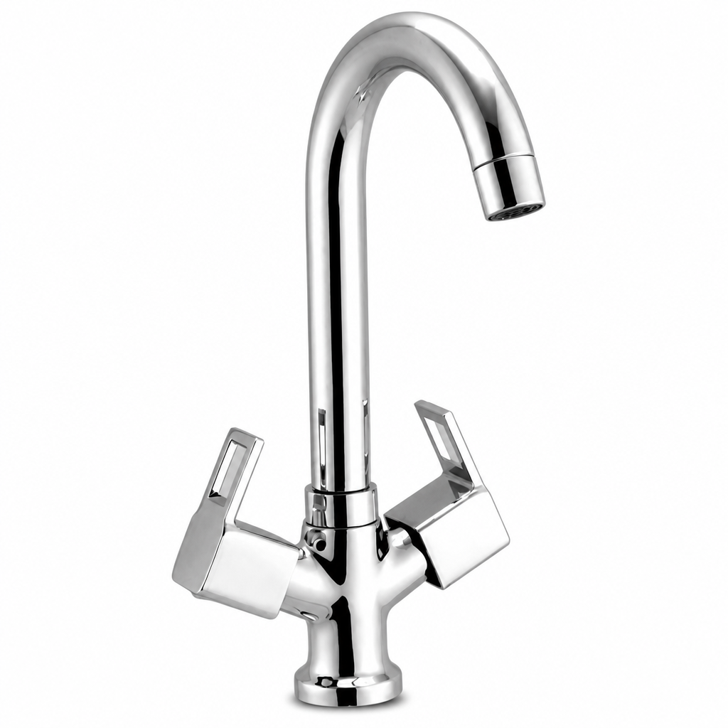Center Hole Basin Mixer — Waterman Cube Collection