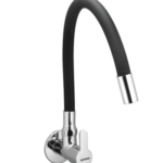 Sink Cock with Flexible Spout with Wall Flange (All Brass Parts)